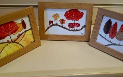 abstract autumn trees, minis